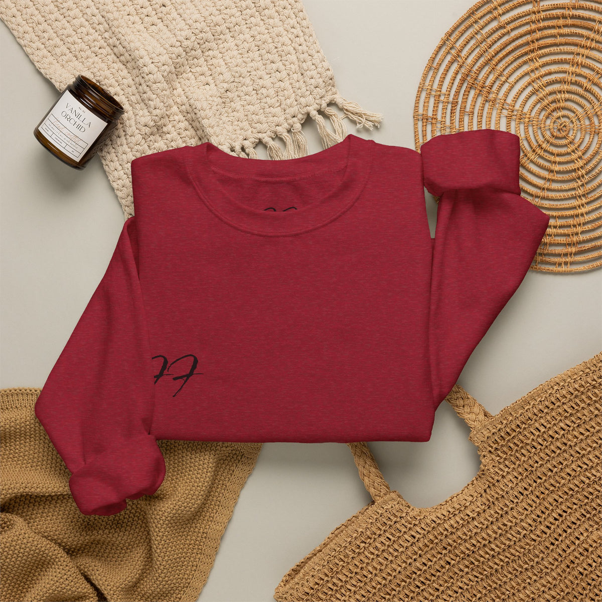 Fall Fashion Red Crewneck